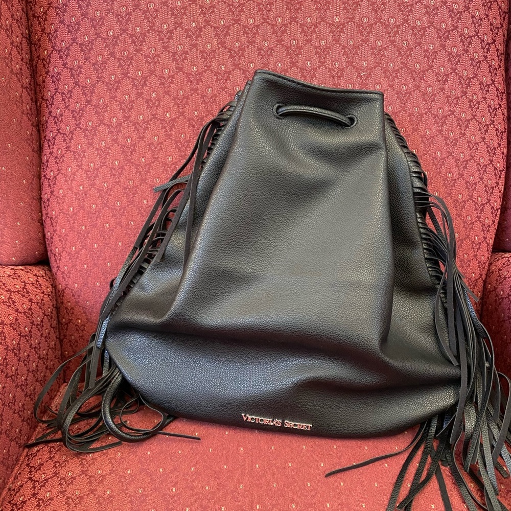 NWT Victoria’s Secret Fringe Faux Leather Backpack